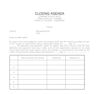 영문협의사항(closing agenda) 영문협의사항(closing agenda)